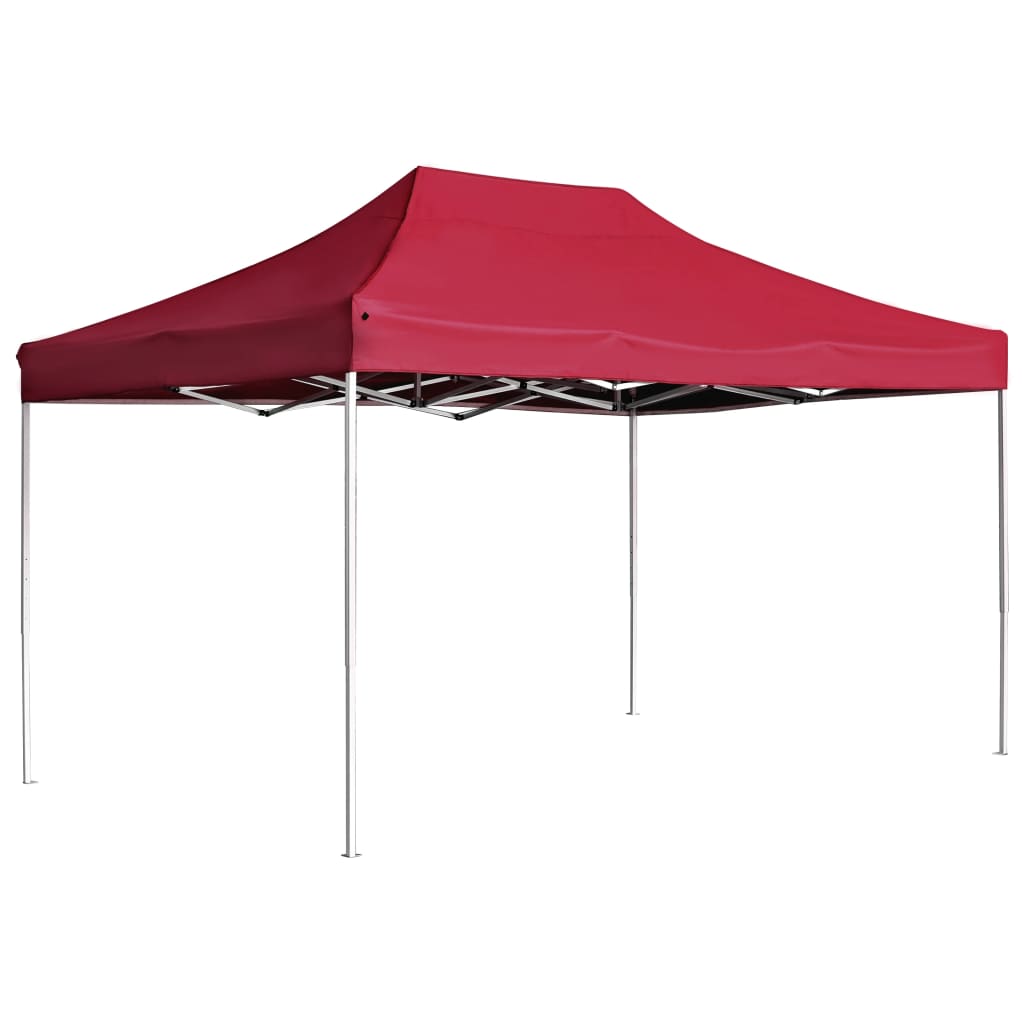 vidaXL Professional Folding Party Tent Aluminium 4.5x3 m Wine Red