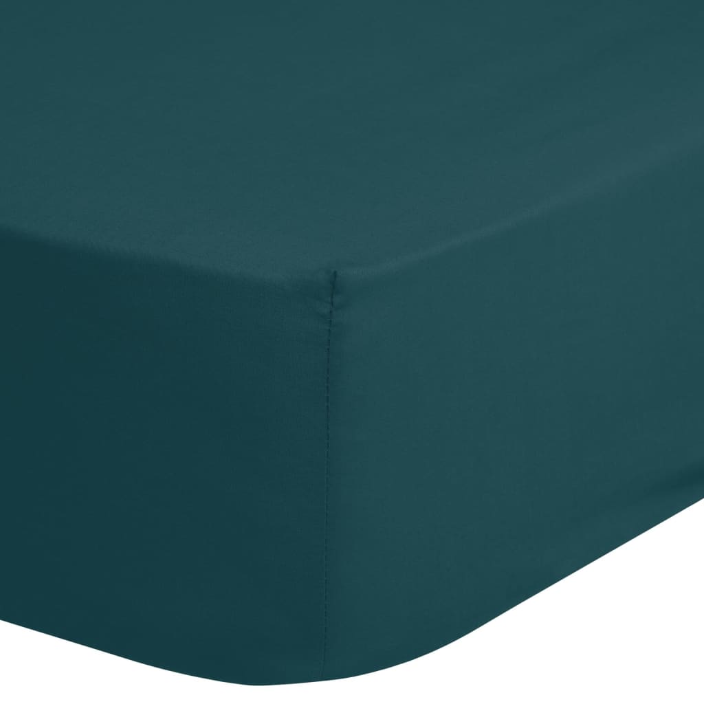 Good Morning Jersey Fitted Sheet 160/180x200 cm Petrol