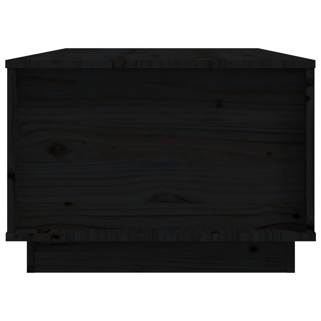 vidaXL Coffee Table Black 100x50x35 cm Solid Wood Pine