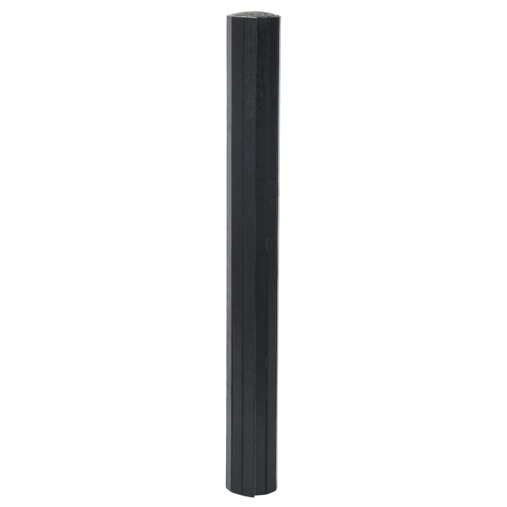 vidaXL Rug Rectangular Black 70x200 cm Bamboo