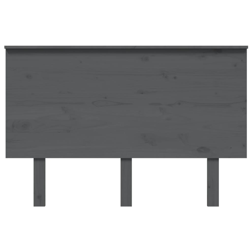 vidaXL Bed Headboard Grey 124x6x82.5 cm Solid Wood Pine