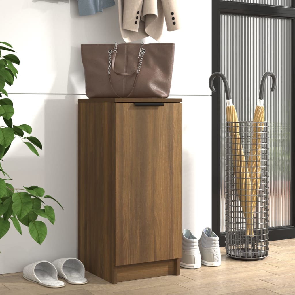 vidaXL Shoe Cabinet Brown Oak 30x35x70 cm Engineered Wood