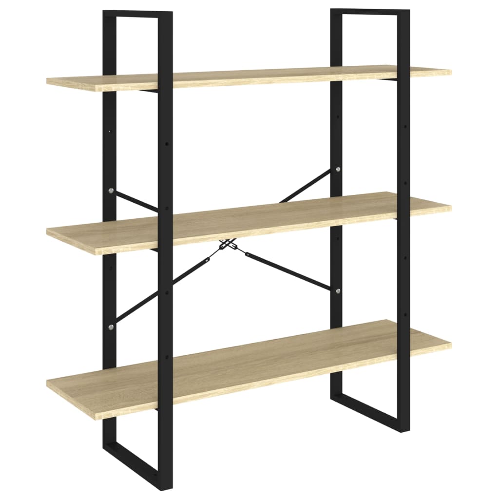 vidaXL Book Cabinet Sonoma Oak 100x30x105 cm Engineered Wood