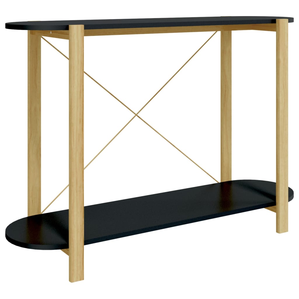 vidaXL Console Table Black 110x38x75 cm Engineered Wood