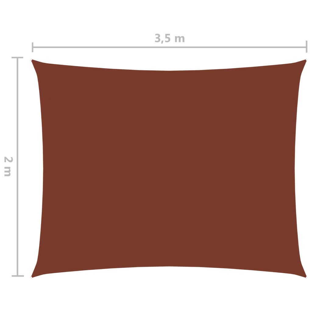 vidaXL Sunshade Sail Oxford Fabric Rectangular 2x3.5 m Terracotta