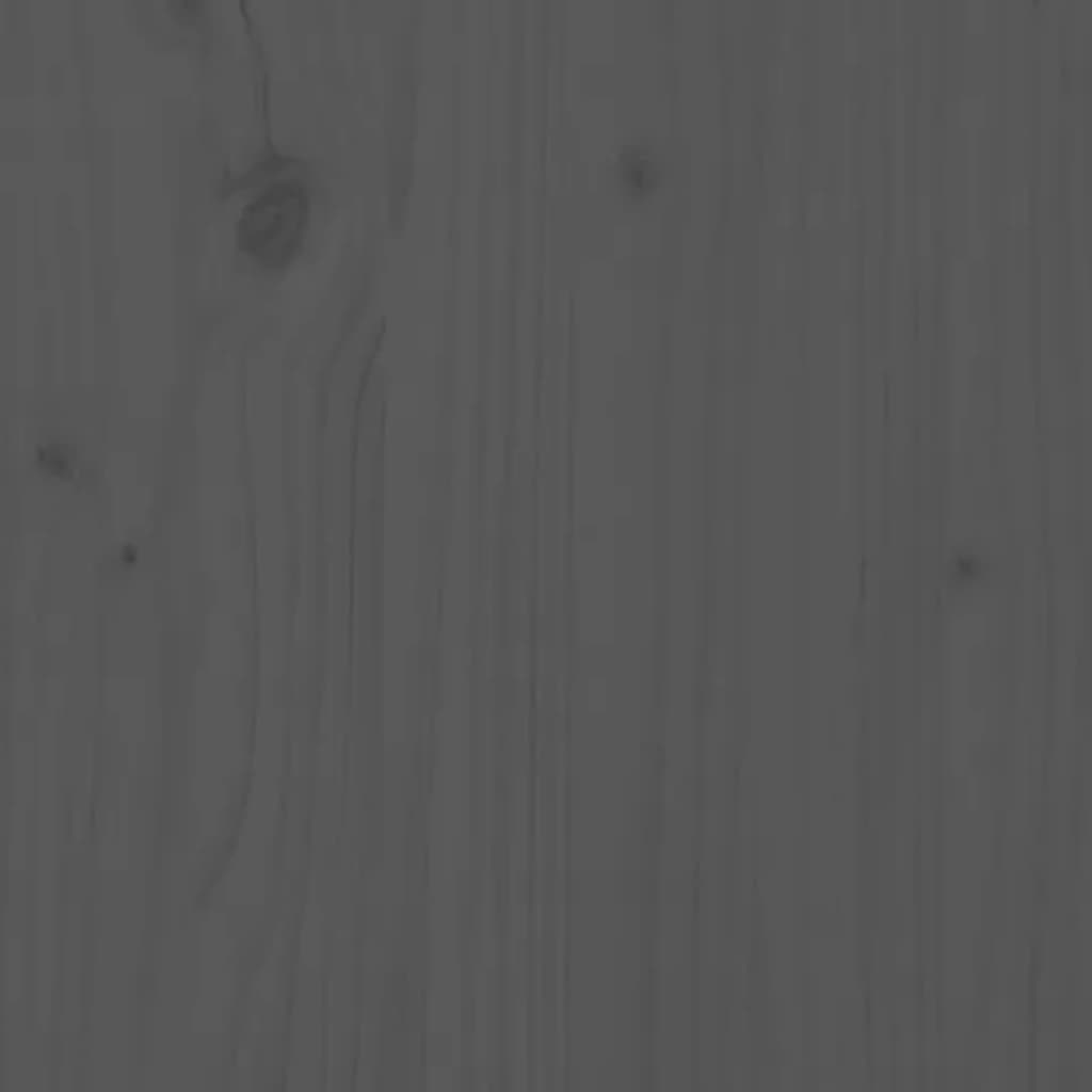 vidaXL Bed Headboard Grey 138.5x3x81 cm Solid Wood Pine