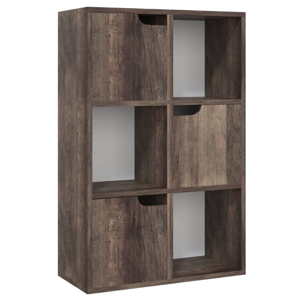 vidaXL Bookshelf Smoked Oak 60x27.5x88 cm Engineered Wood