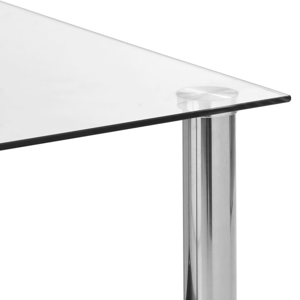 vidaXL Side Table Transparent 45x50x45 cm Tempered Glass