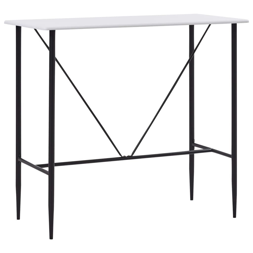 vidaXL Bar Table White 120x60x110 cm MDF