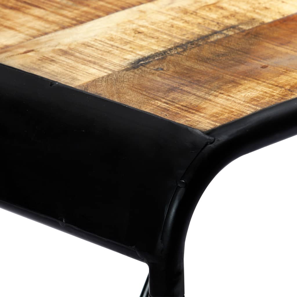 vidaXL Dining Table 118x60x76 cm Solid Rough Mango Wood