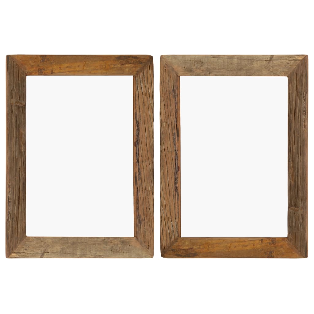 vidaXL Photo Frames 2 pcs 40x50 cm Solid Reclaimed Wood and Glass