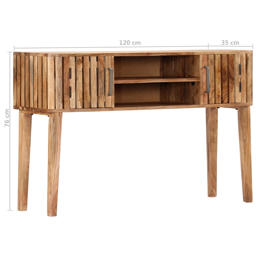 vidaXL Console Table 120x35x76 cm Solid Acacia Wood