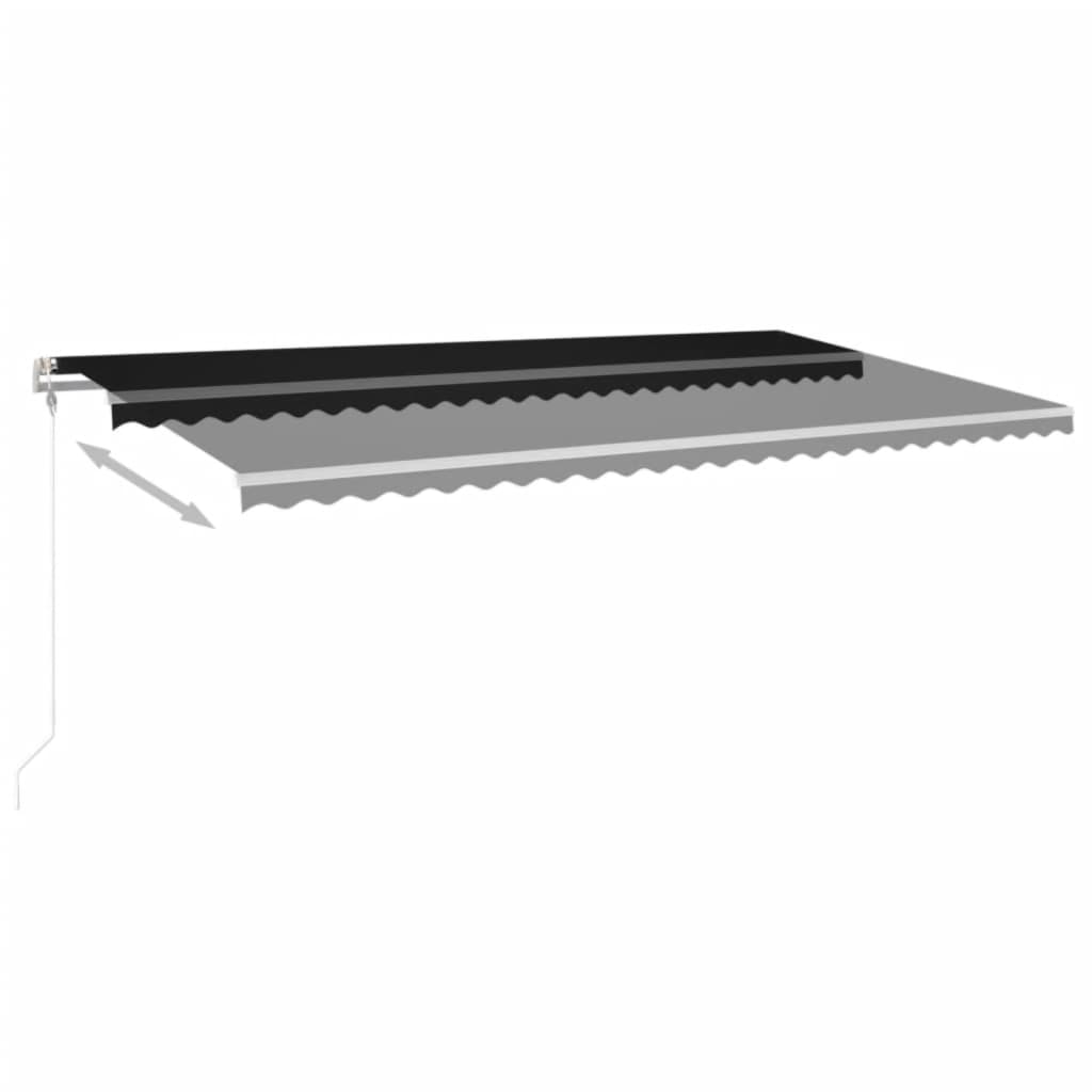 vidaXL Automatic Awning with LED&Wind Sensor 600x350 cm Anthracite
