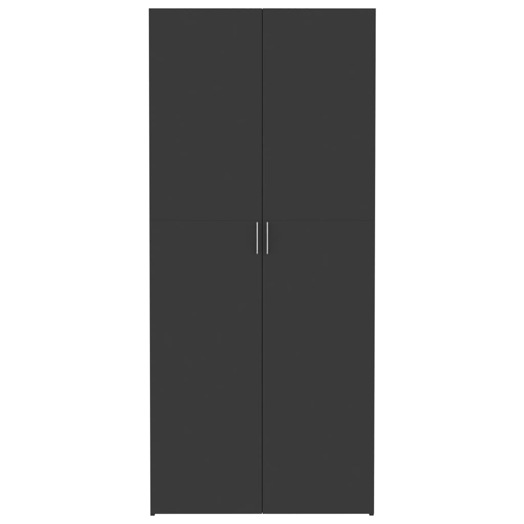 vidaXL Storage Cabinet Grey 80x35.5x180 cm Engineered Wood