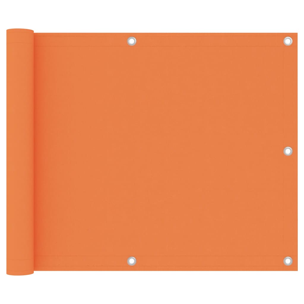 vidaXL Balcony Screen Orange 75x500 cm Oxford Fabric