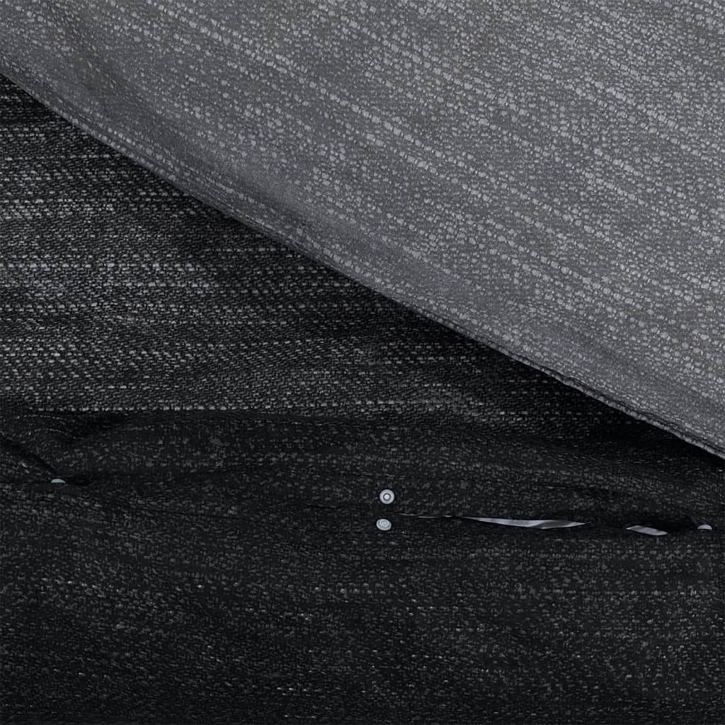 vidaXL Duvet Cover Set Dark Grey 240x220 cm Cotton