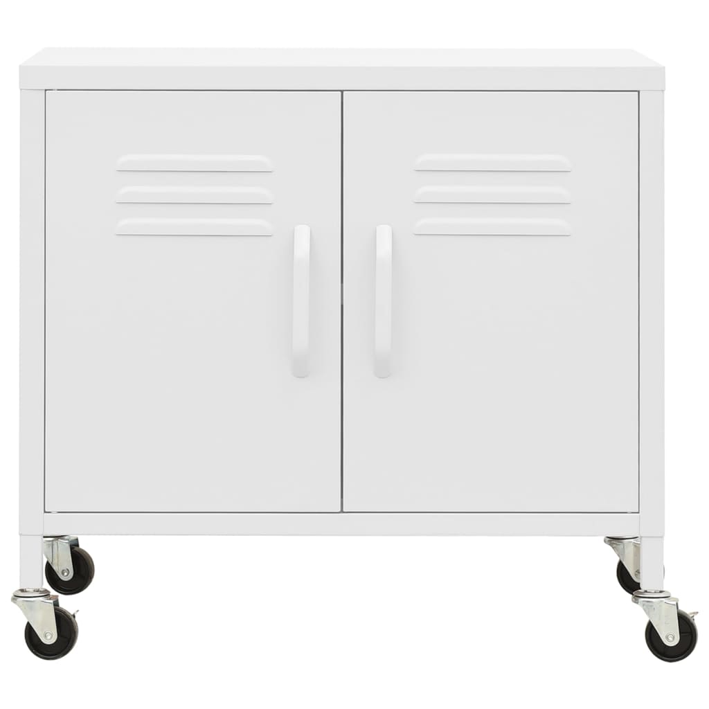 vidaXL Storage Cabinet White 60x35x56 cm Steel