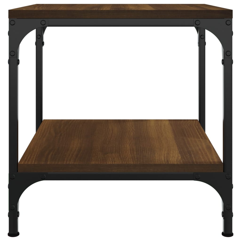 vidaXL Side Tables 2 pcs Brown Oak 40x40x40 cm Engineered Wood