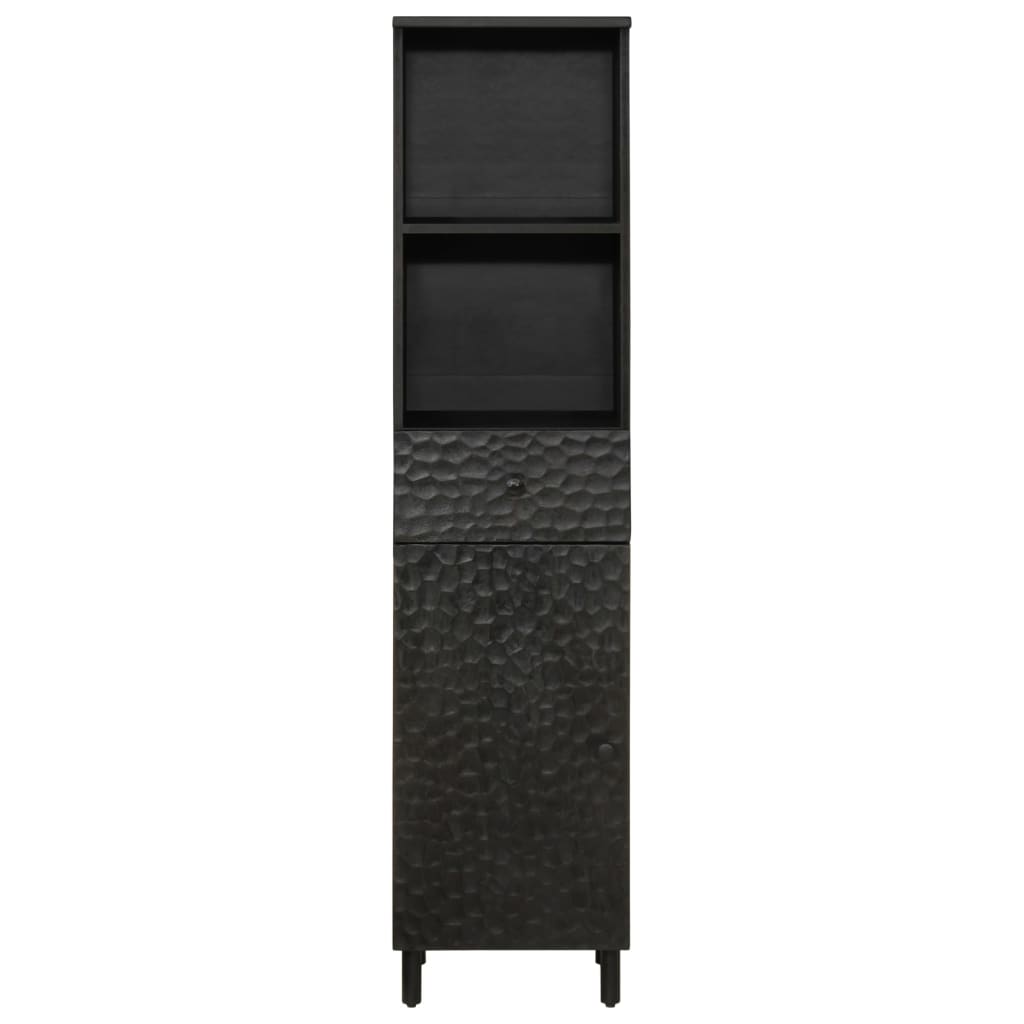 vidaXL Bathroom Cabinet Black 38x33x160 cm Solid Wood Mango