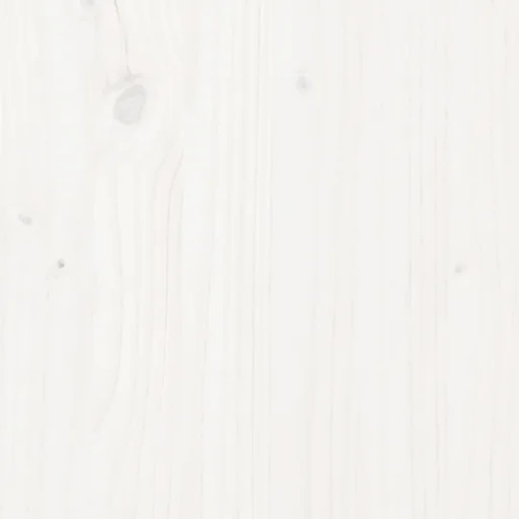 vidaXL Bed Frame White Solid Wood Pine 90x200 cm Single