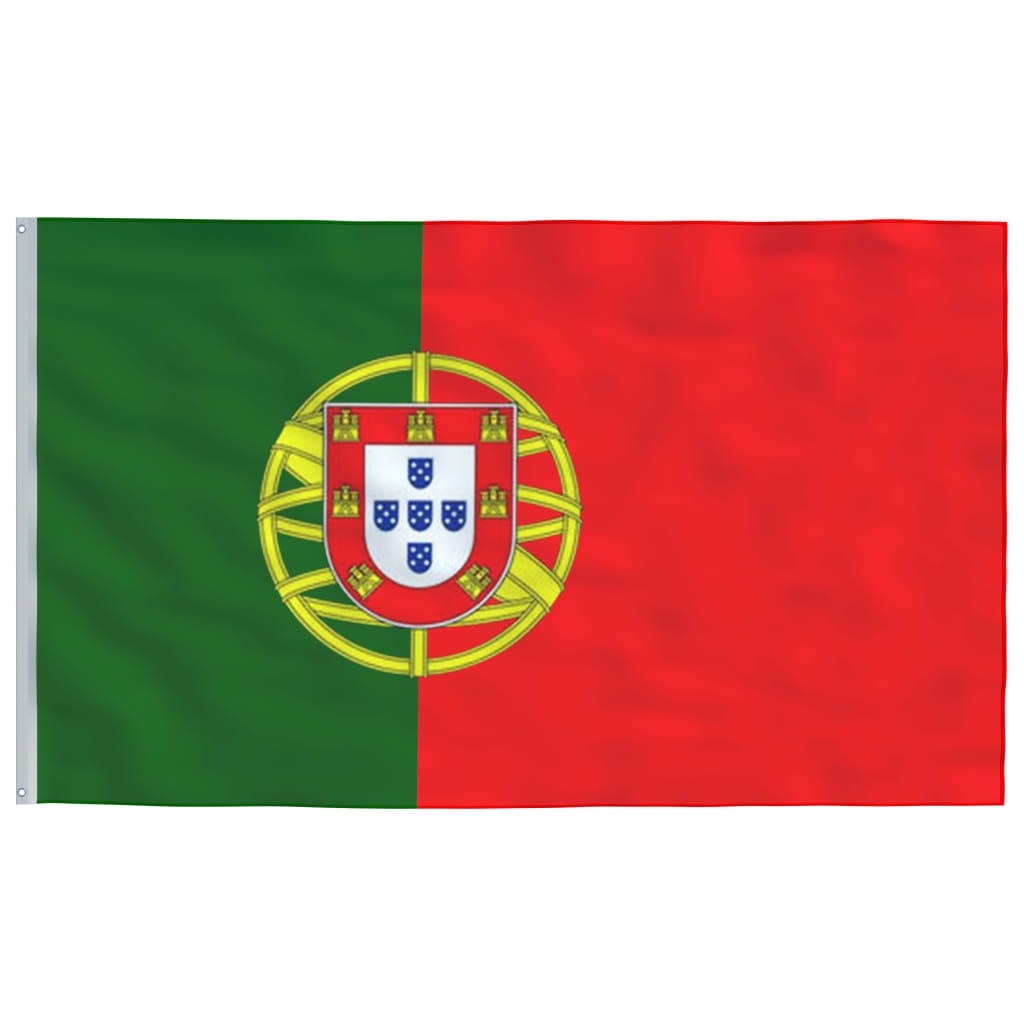 vidaXL Portugal Flag and Pole Aluminium 4 m