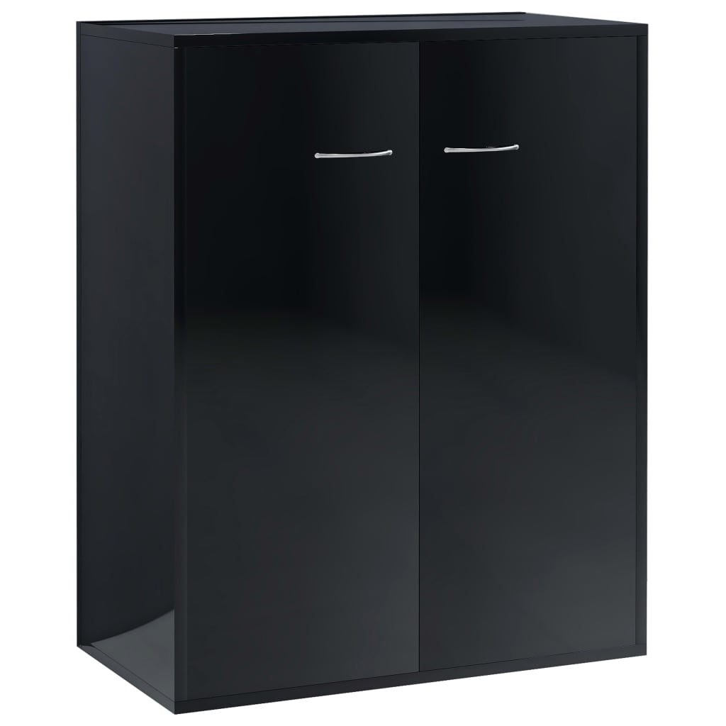 vidaXL Sideboard High Gloss Black 60x30x75 cm Engineered Wood