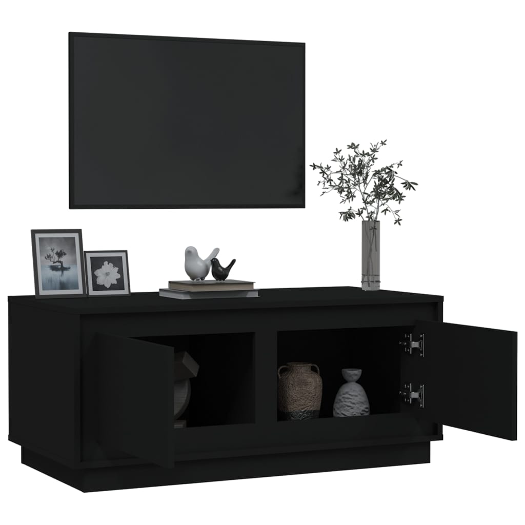 vidaXL Coffee Table Black 102x50x44 cm Engineered Wood