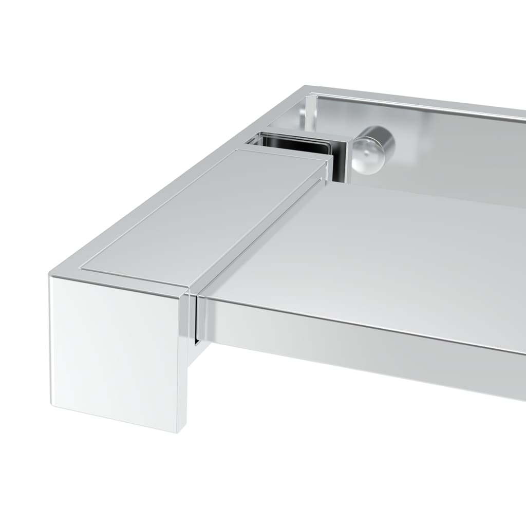 vidaXL Shower Shelf for Walk-in Shower Wall Chrome 80 cm Aluminium