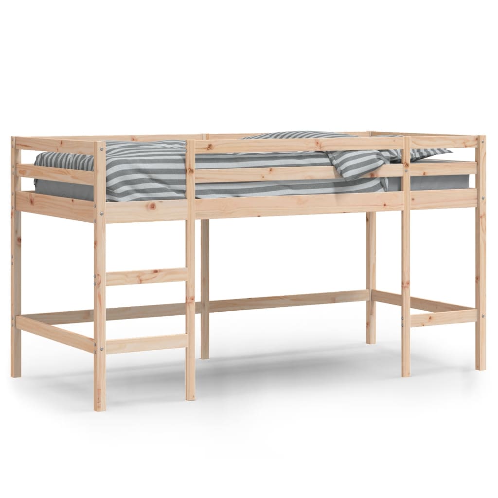 vidaXL Kids' Loft Bed with Ladder 80x200 cm Solid Wood Pine