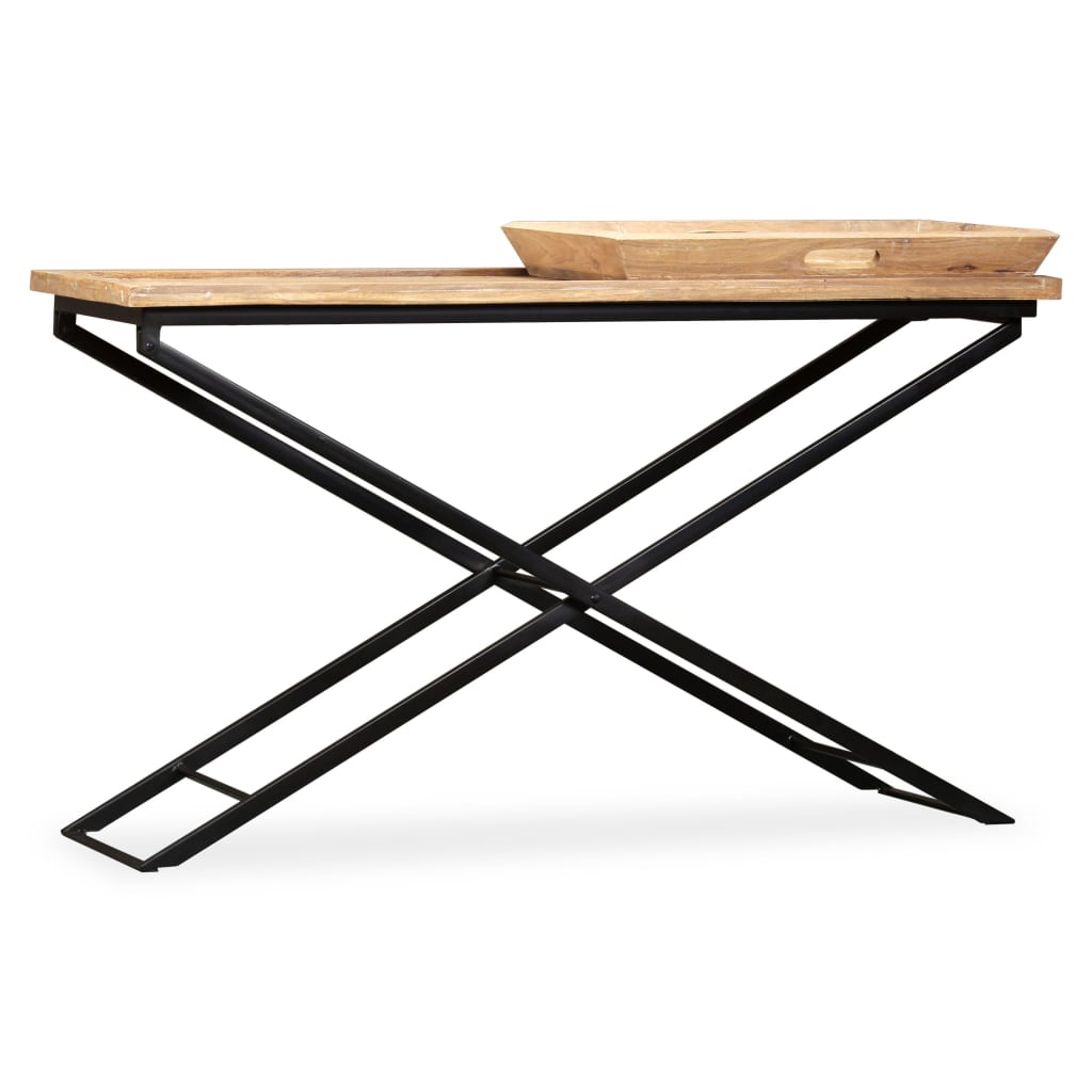 vidaXL Console Table Solid Mango Wood 130x40x80 cm