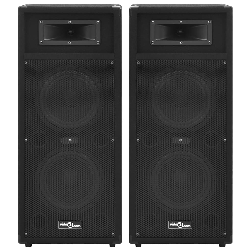 vidaXL Professional Passive Hifi Stage Speakers 2 pcs 1000 W Black