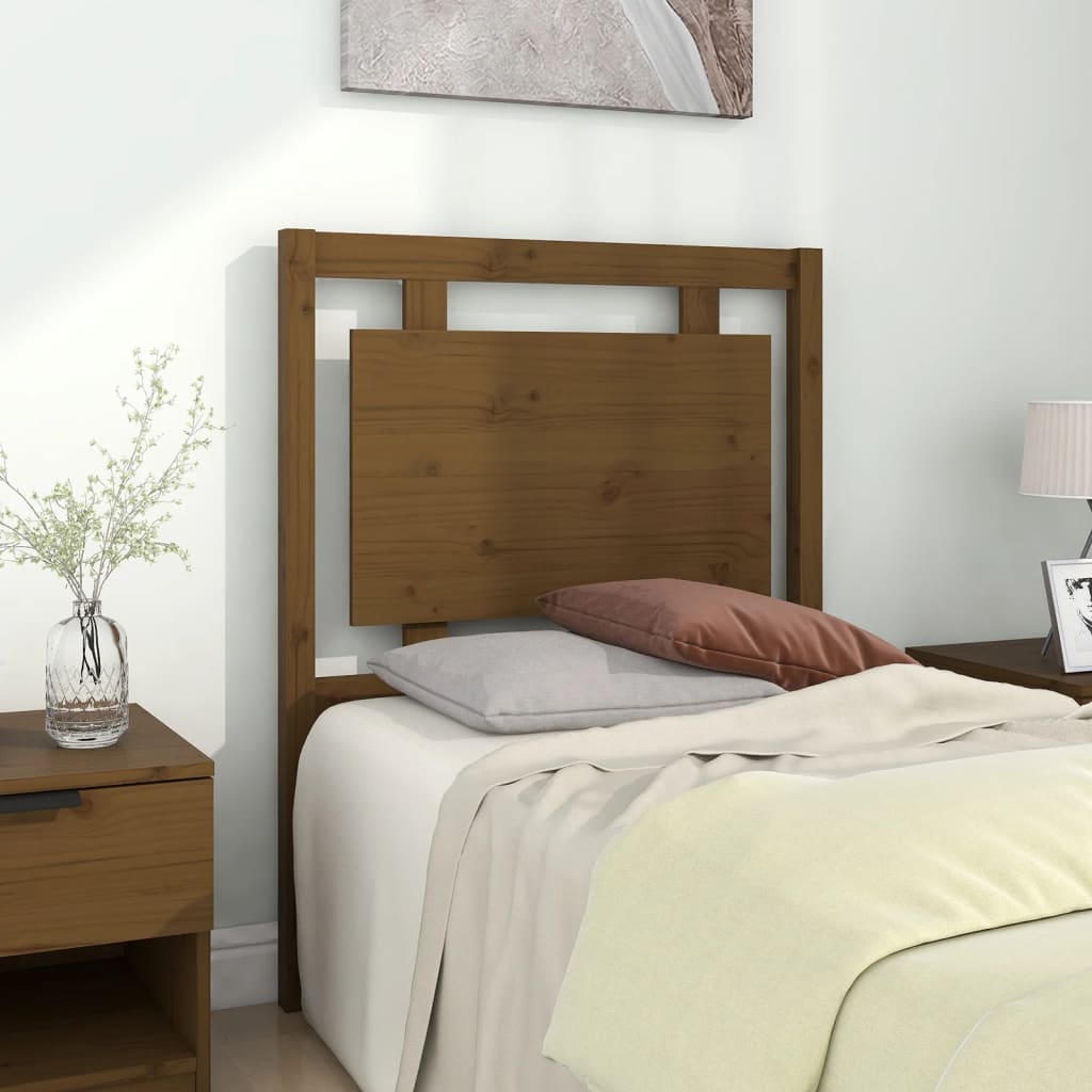 vidaXL Bed Headboard Honey Brown 80.5x4x100 cm Solid Pine Wood