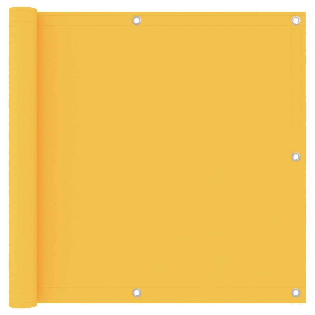 vidaXL Balcony Screen Yellow 90x600 cm Oxford Fabric