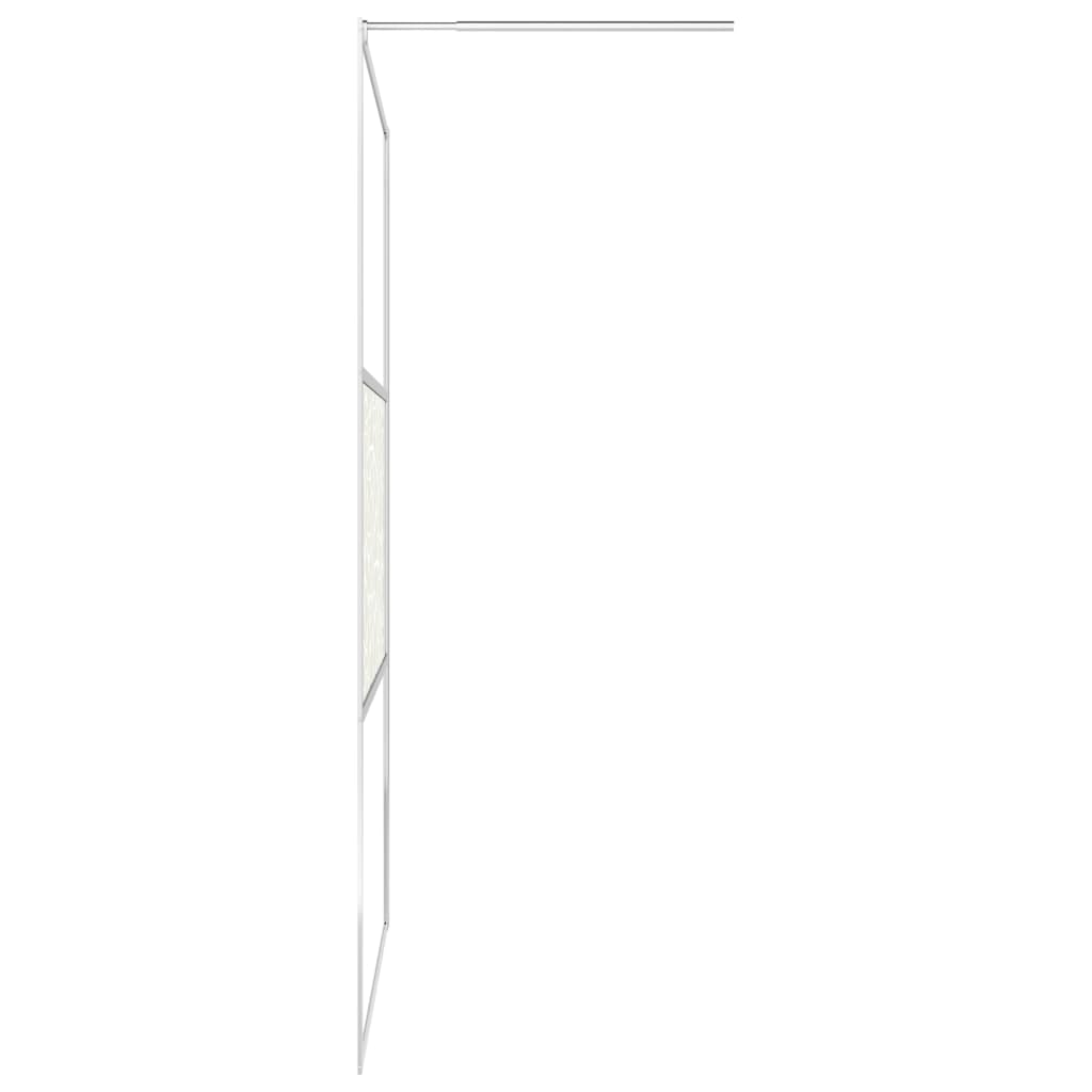 vidaXL Walk-in Shower Wall ESG Glass with Stone Design 115x195 cm