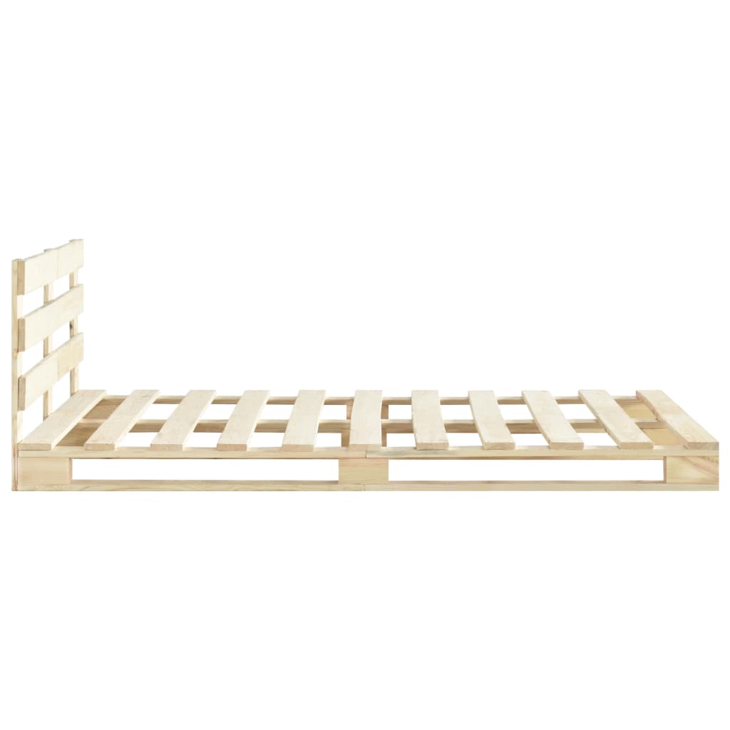 vidaXL Pallet Bed Frame Solid Pine Wood 180x200 cm Super King