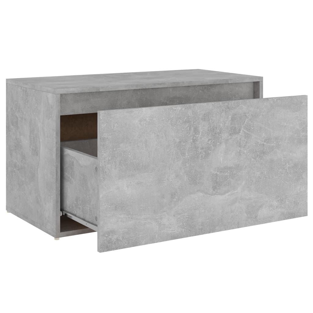 vidaXL Hall Bench 80x40x45 cm Concrete Grey Engineered Wood