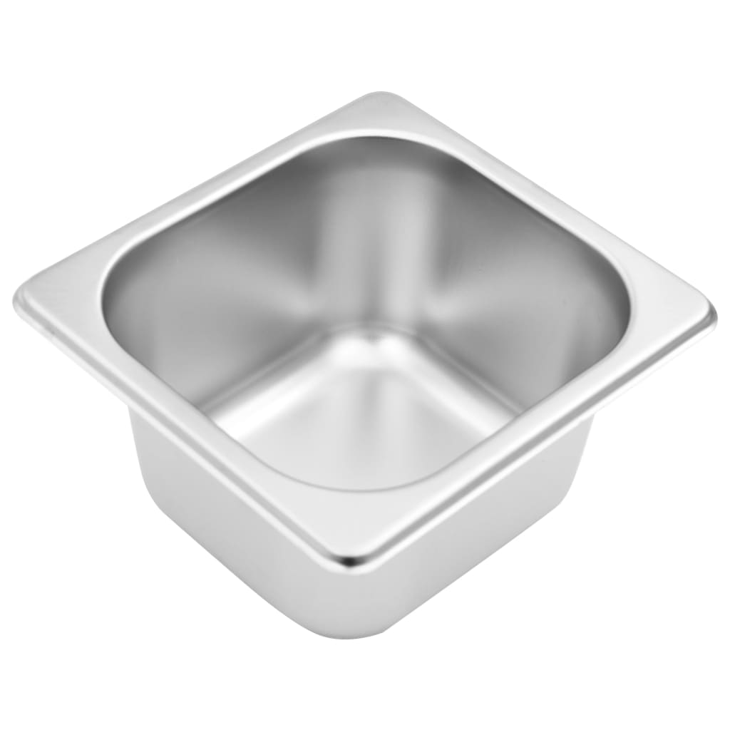 vidaXL Gastronorm Container Holder with 4 GN 1/6 Pan Stainless Steel