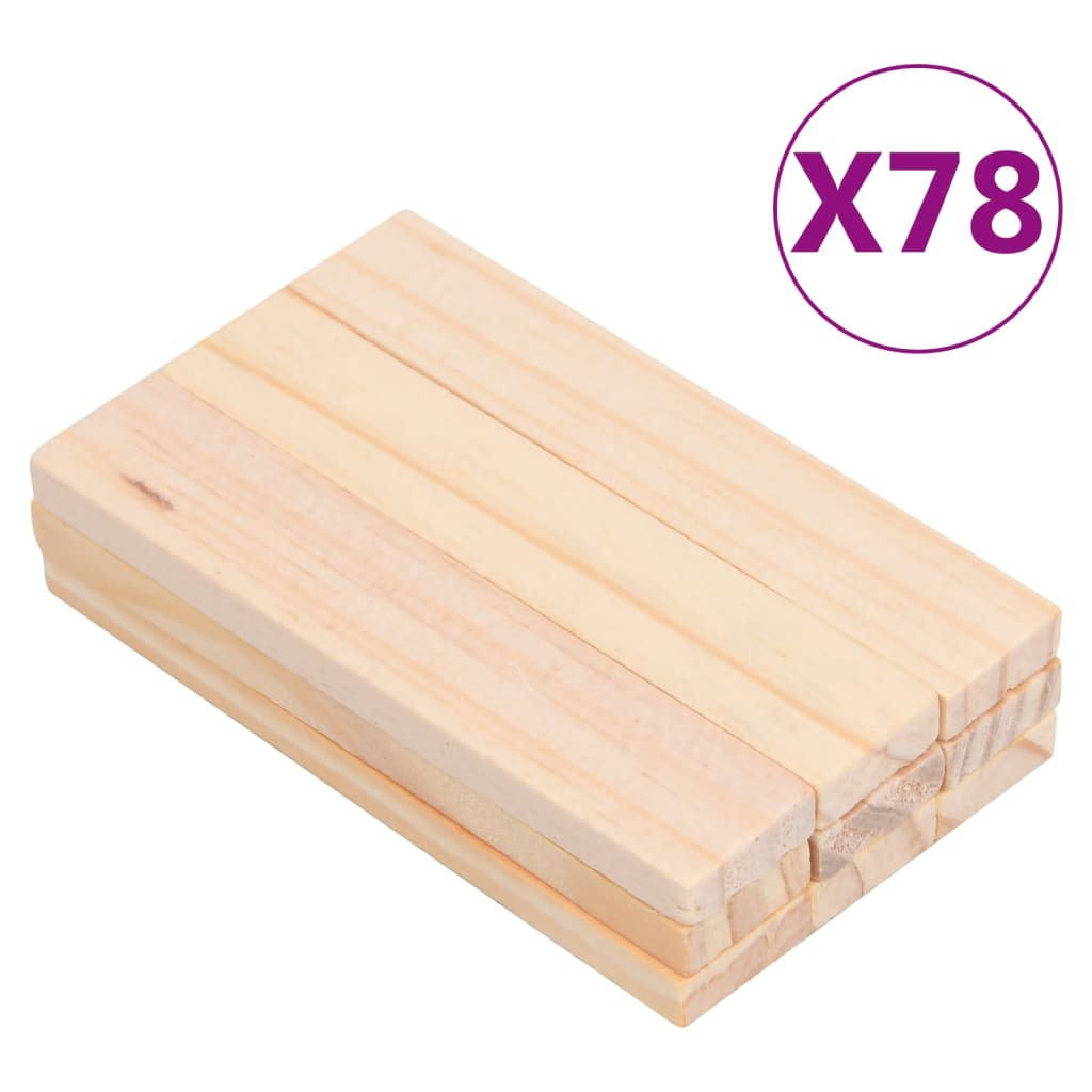 vidaXL 150 Piece Wooden Building Block Set Solid Pinewood Painted
