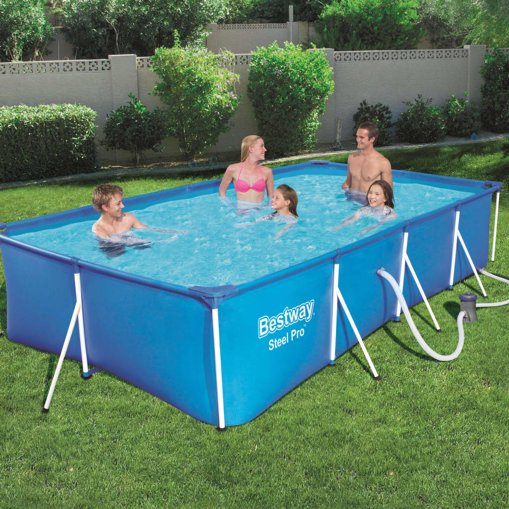Bestway Steel Pro Swimming Pool Set Rectangle 400x211x81 cm 56424