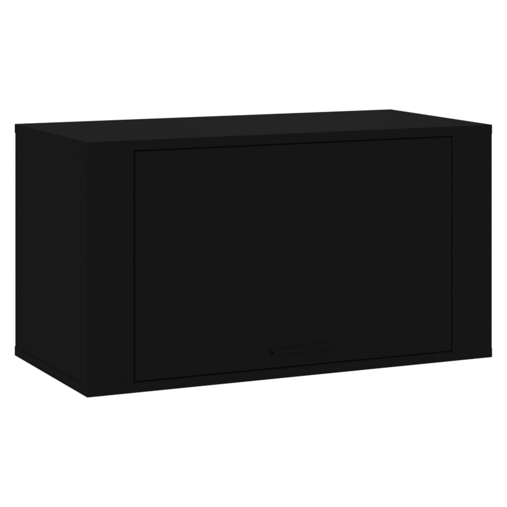 vidaXL Wall-mounted Shoe Cabinet Black 70x35x38 cm Engineered Wood