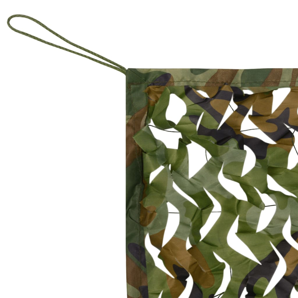 vidaXL Camouflage Net with Storage Bag 2x7 m Green