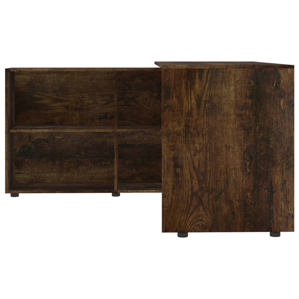 vidaXL Corner Desk Smoked Oak Engineered Wood