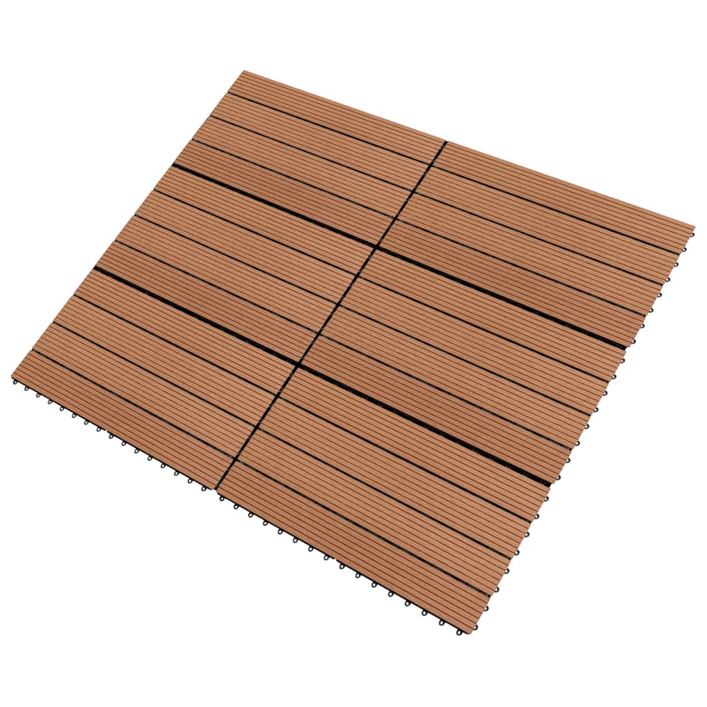 vidaXL WPC Tiles 60x30 cm 6 pcs 1m² Brown