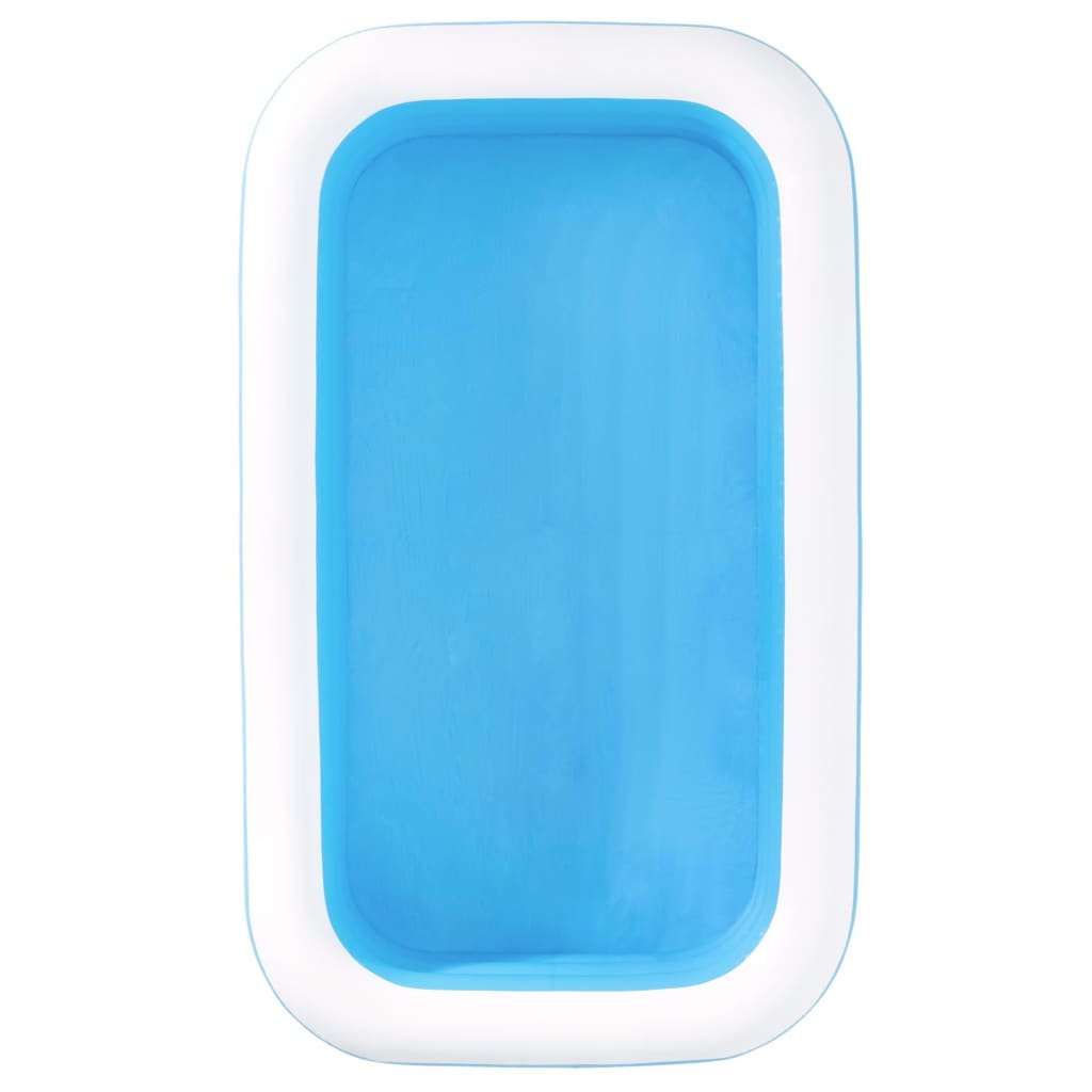 Bestway Family Rectangular Inflatable Pool 262x175x51cm Blue and White