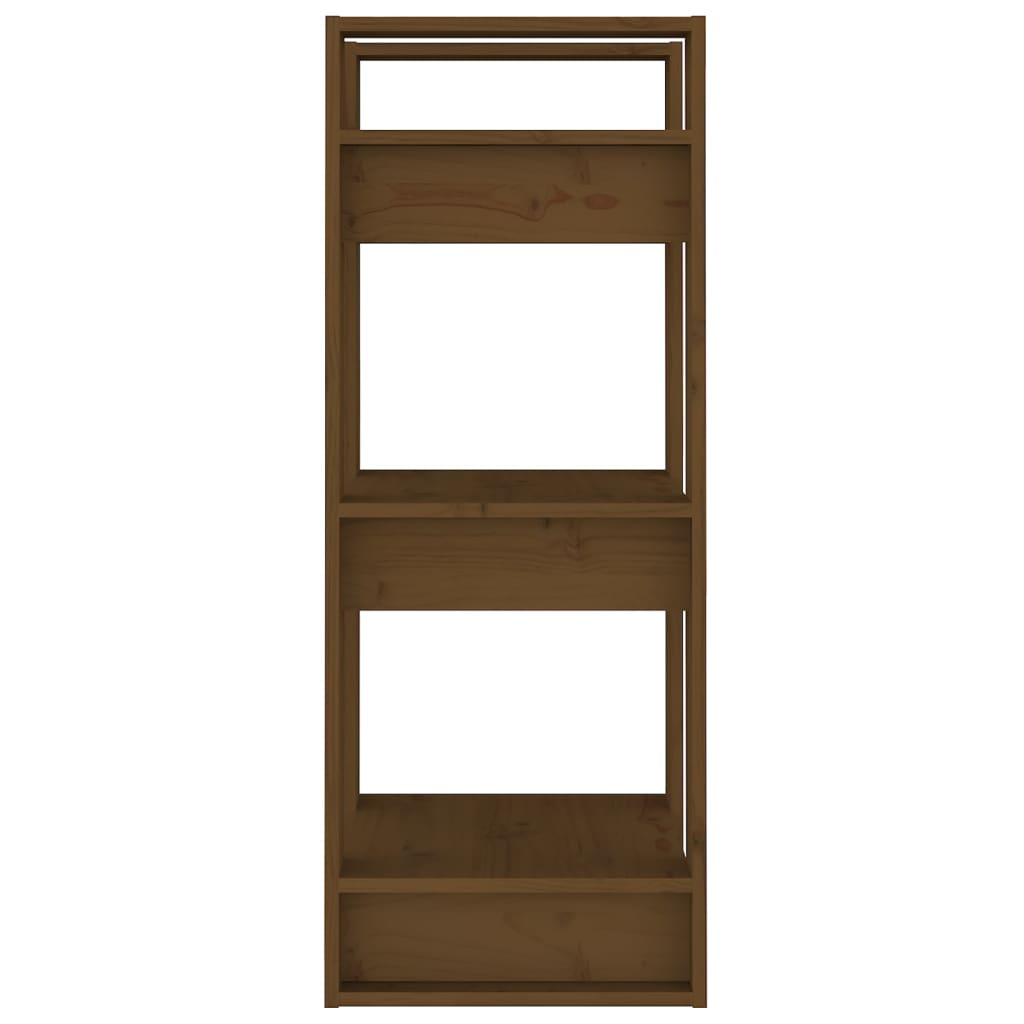 vidaXL Book Cabinet/Room Divider Honey Brown 41x35x91 cm Solid Wood