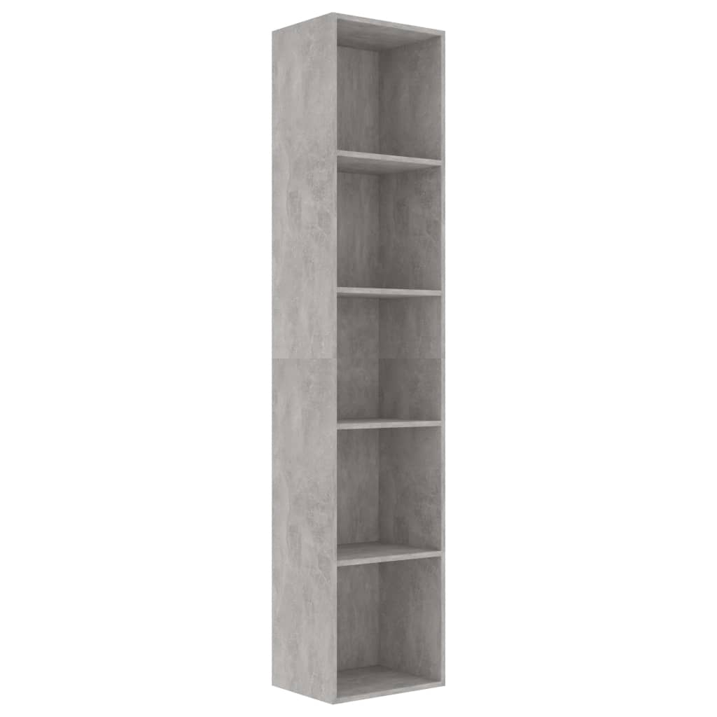 vidaXL Book Cabinet Concrete Grey 40x30x189 cm Engineered Wood