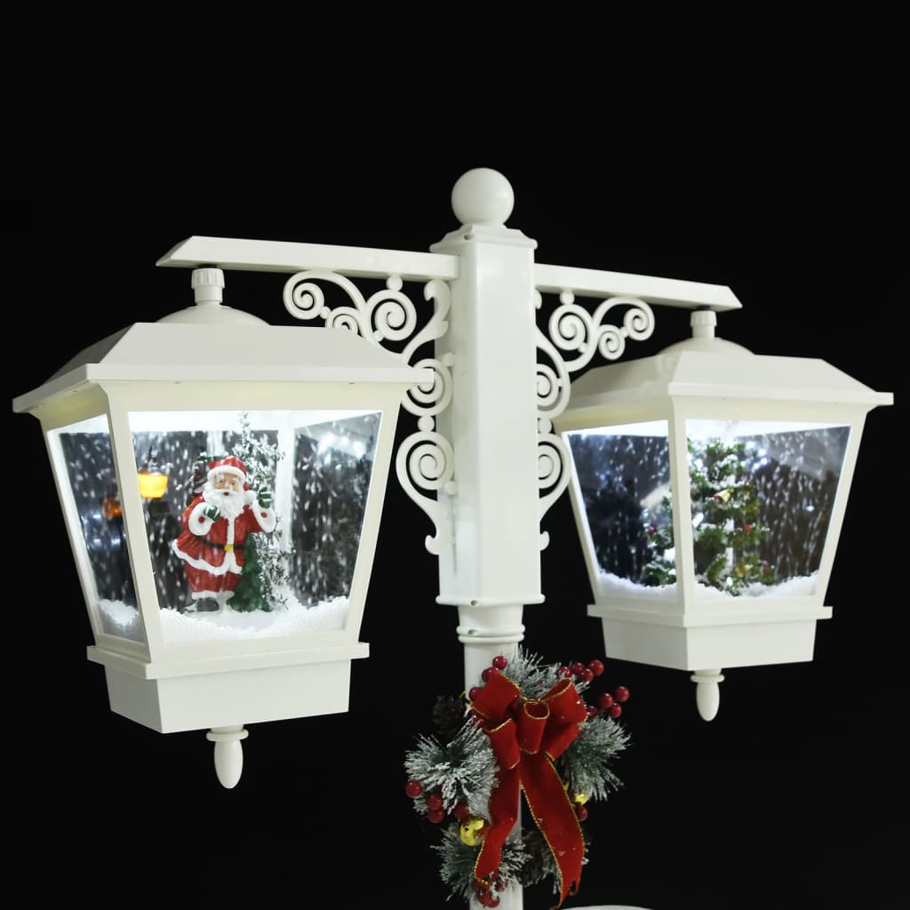 vidaXL Christmas Street Lamp with Santa White and Red 81x40x188 cm PVC