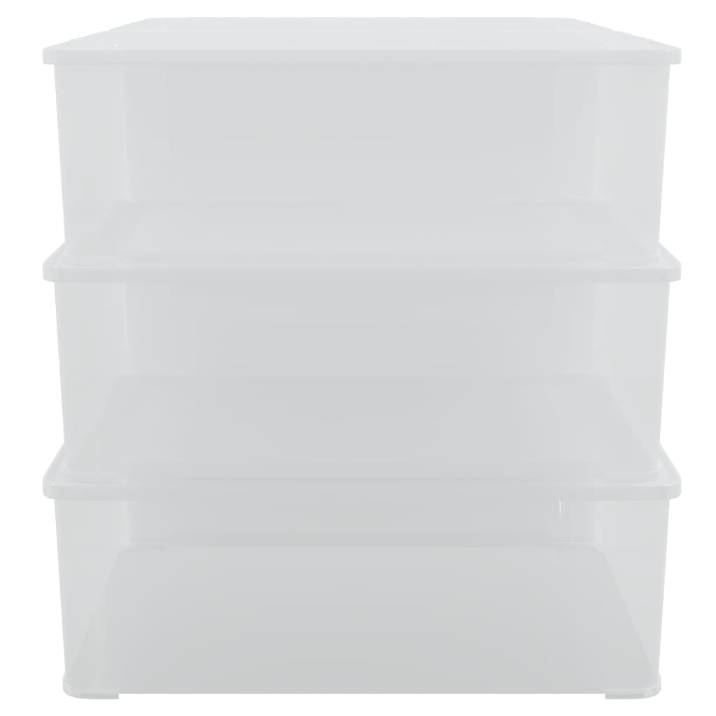 vidaXL Plastic Storage Boxes 6 pcs 5 L Stackable