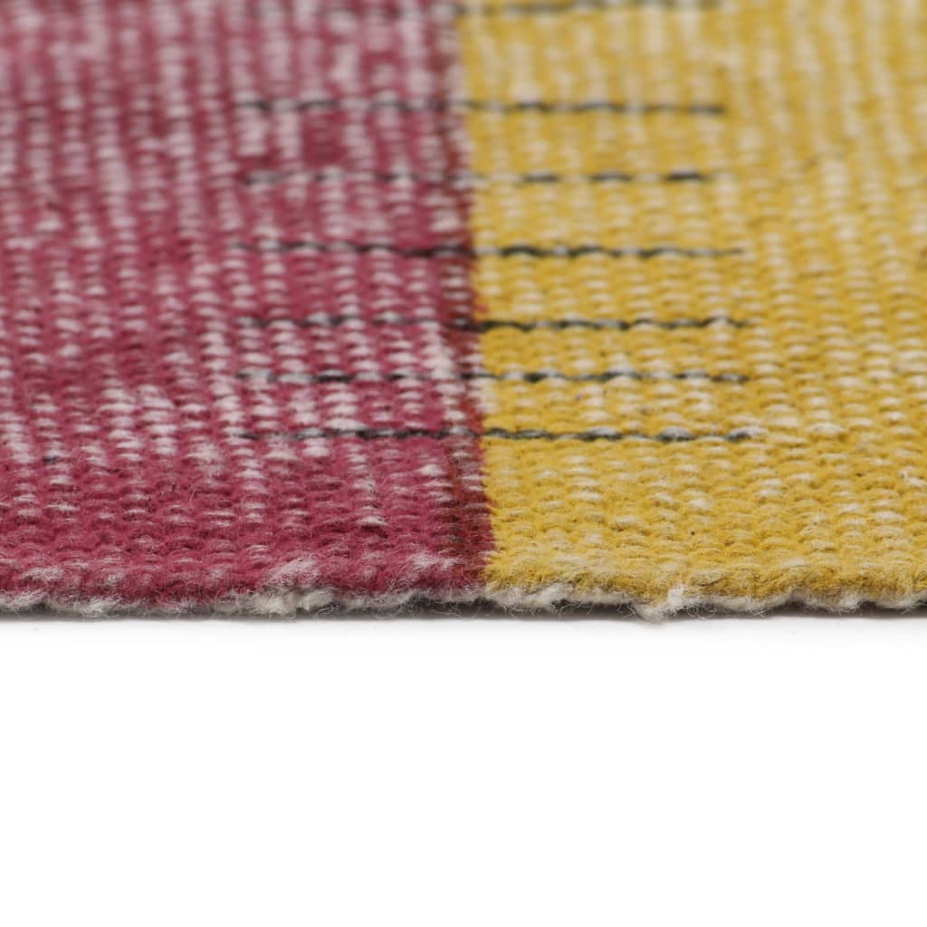 vidaXL Handwoven Kilim Rug Cotton 120x180 cm Printed Multicolour