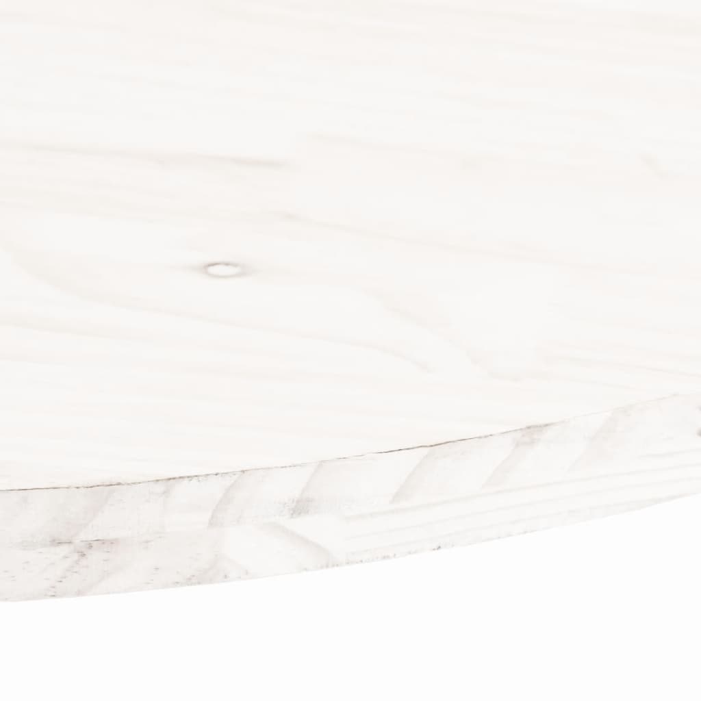 vidaXL Table Top White 80x40x2.5 cm Solid Wood Pine Oval